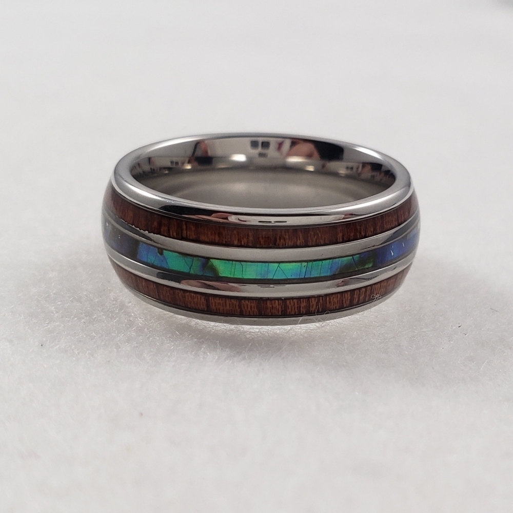 Wood and Abalone Inlay Band - Picture 4 of 9